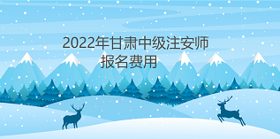 甘肃省2022年中级注安师报名费用：客观题每科61元，主观题每科89元